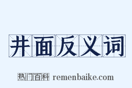 井面反义词是什么意思的图片